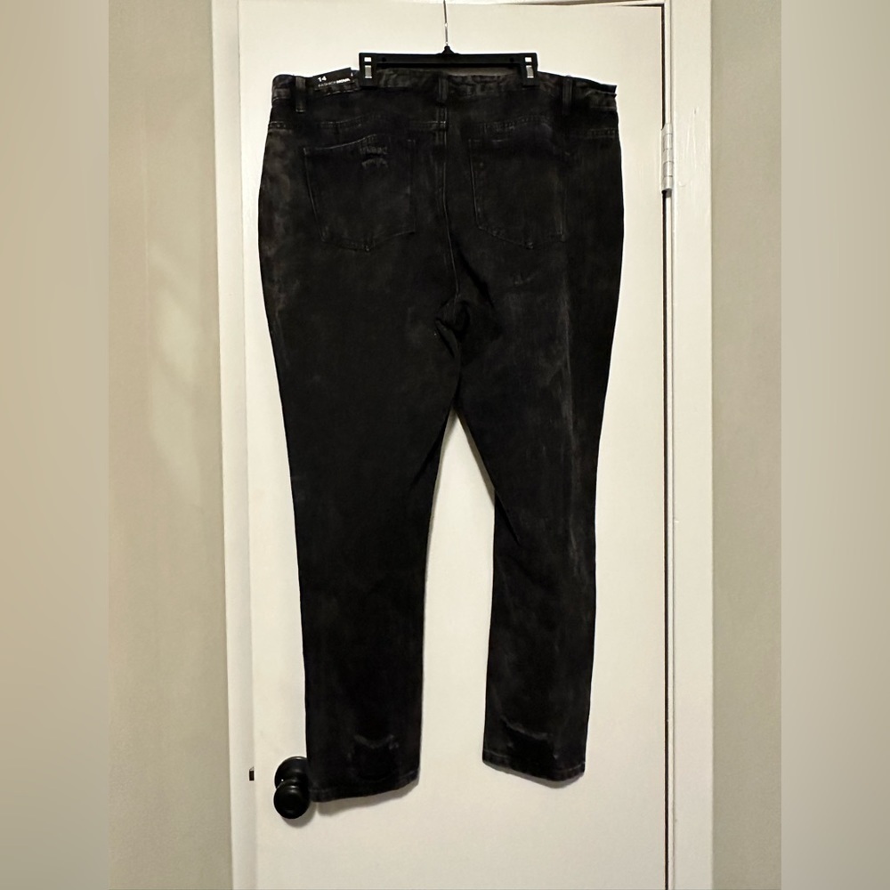 NWT Fashion Nova Lola Destructured Jeans black size 14 - Picture 5 of 10